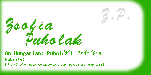 zsofia puholak business card